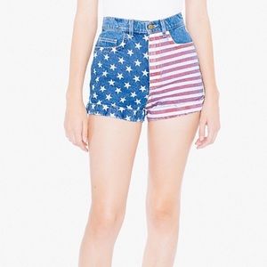American apparel Flag Jean Shorts